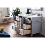 Copper Cove Encore 48" Single Vanity Gray w/3 CM Arctic Fall Solid Surface Top