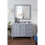 Copper Cove Encore 48" Single Vanity, Silver Gray w/ 3 CM Carrara Marble Top