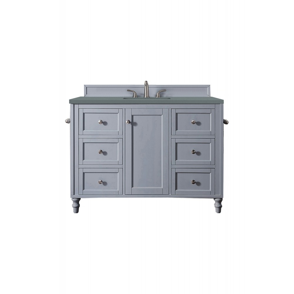 Copper Cove Encore 48" Single Vanity, Silver Gray w/ 3 CM Cala Blue Quartz Top