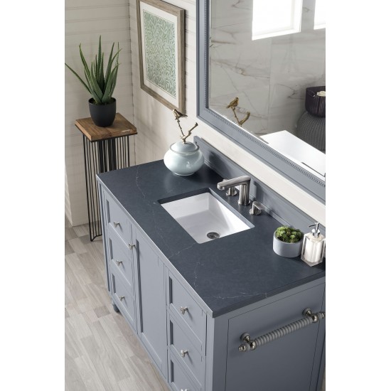 Copper Cove Encore 48" Single Vanity Silver Gray w/3 CM Soapstone Quartz Top