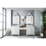 Copper Cove Encore 86" Double Vanity Set White w/ 3 CM Arctic Fall Surface Top