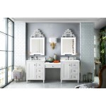 Copper Cove Encore 86" Double Vanity Set White w/ 3 CM Classic White Quartz Top