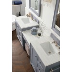 Copper Cove Encore 86" Double Vanity Set Gray w/ 3 CM Arctic Fall Surface Top