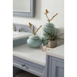 Copper Cove Encore 86" Double Vanity Set Gray w/ 3 CM Classic White Quartz Top