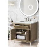 Chicago 30" Single Vanity, Whitewashed Walnut w/ 3 CM Ethereal Noctis Quartz Top