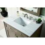 Chicago 36" Single Vanity Walnut w/3 CM Arctic Fall Solid Surface Top