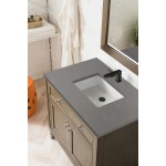 Chicago 36" Single Vanity, Whitewashed Walnut w/ 3 CM Grey Expo Quartz Top
