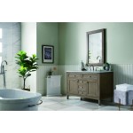 Chicago 48" Single Vanity, Whitewashed Walnut w/ 3 CM Carrara Marble Top