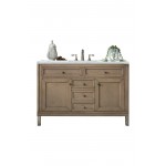 Chicago 48" Single Vanity, Whitewashed Walnut w/ 3 CM Ethereal Noctis Quartz Top