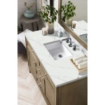 Chicago 48" Single Vanity, Whitewashed Walnut w/ 3 CM Ethereal Noctis Quartz Top