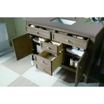 Chicago 48" Single Vanity, Whitewashed Walnut w/ 3 CM Grey Expo Quartz Top