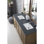 Chicago 60" Double Vanity Walnut w/3 CM Charcoal Soapstone Quartz Top