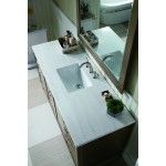 Chicago 60" Single Vanity Walnut w/3 CM Arctic Fall Solid Surface Top