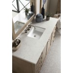 Chicago 60" Single Vanity Whitewashed Walnut w/ 3 CM Jasmine Pearl Quartz Top