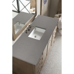 Chicago 60" Single Vanity, Whitewashed Walnut w/ 3 CM Grey Expo Quartz Top