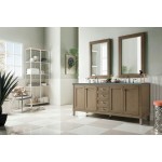 Chicago 72" Double Vanity, Whitewashed Walnut w/ 3 CM Cala Blue Quartz Top