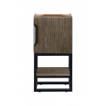 Columbia 16" Single Vanity Cabinet, Ash Gray, Matte Black