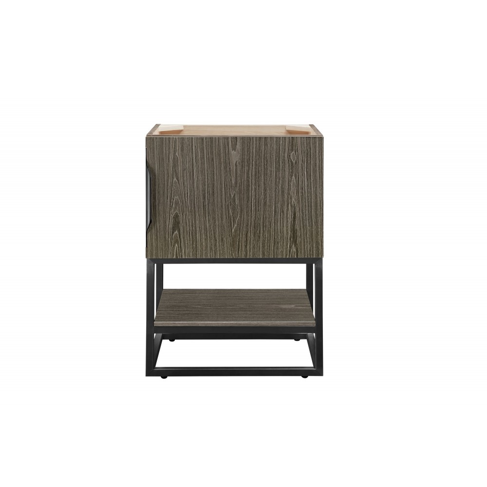 Columbia 24" Single Vanity Cabinet, Ash Gray, Matte Black