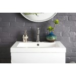 Columbia 24" Single Vanity Glossy White Nickel w/White Glossy Composite Top