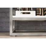 Columbia 24" Single Vanity Glossy White Nickel w/White Glossy Composite Top