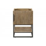 Columbia 24" Single Vanity Cabinet, Latte Oak, Matte Black