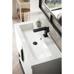 Columbia 31.5" Single Vanity Glossy White Black w/White Glossy Composite Top