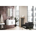 Columbia 31.5" Single Vanity, Glossy White w/ White Glossy Composite Countertop