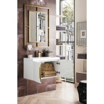 Columbia 31.5" Single Vanity, Glossy White w/ White Glossy Composite Countertop