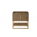 Columbia 31.5" Single Vanity Cabinet, Latte Oak, Radiant Gold
