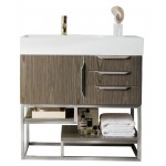 Columbia 36" Single Vanity, Ash Gray