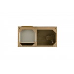 Columbia 36" Single Vanity, Latte Oak, Radiant Gold