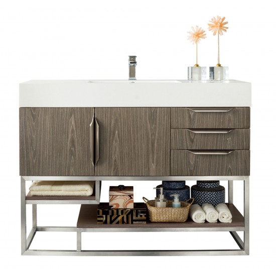 Columbia 48" Single Vanity, Ash Gray