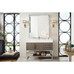 Columbia 48" Single Vanity, Ash Gray w/ Glossy White Composite Top