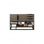 Columbia 48" Single Vanity, Ash Gray, Matte Black