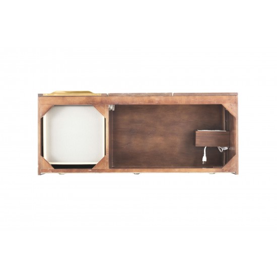 Columbia 48" Single Vanity, Coffee Oak, Radiant Gold