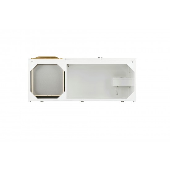 Columbia 48" Single Vanity, Glossy White, Radiant Gold