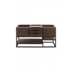 Columbia 59" Double Vanity, Coffee Oak, Matte Black