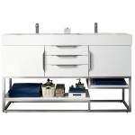 Columbia 59" Double Vanity, Glossy White