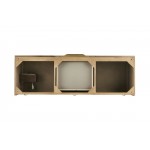 Columbia 59" Double Vanity, Latte Oak, Radiant Gold