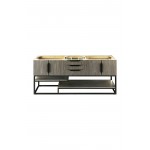 Columbia 72" Vanity Ash Gray, Matte Black