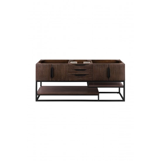 Columbia 72" Vanity Coffee Oak, Matte Black