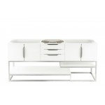Columbia 72" Double Vanity, Glossy White