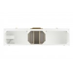 Columbia 72" Double Vanity, Glossy White, Radiant Gold