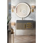 Mercer Island 36" Single Vanity Ash Gray Radiant Gold w/Dusk Grey Composite Top