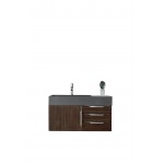 Mercer Island 36" Single Vanity, Coffee Oakw/ Dusk Grey Glossy Composite Top