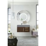 Mercer Island 36" Single Vanity Coffee Oak Radiant Gold,Dusk Grey Composite Top