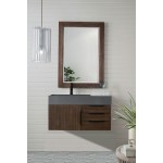 Mercer Island 36" Single Vanity Coffee Oak Black w/Dusk Grey Composite Top