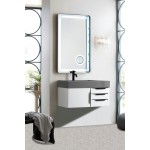 Mercer Island 36" Single Vanity White Black w/Dusk Grey Composite Top