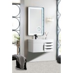 Mercer Island 36" Single Vanity Glossy White Black w/Glossy White Composite Top