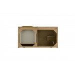 Mercer Island 36" Single Vanity, Latte Oak, Radiant Gold